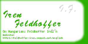 iren feldhoffer business card